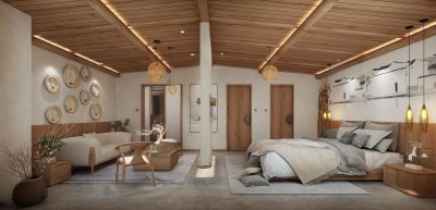 新中式禅意家居卧室3D模型下载